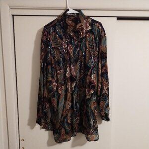 Judith Ann Plus Sequin detail blouse